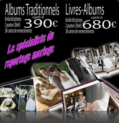 Tarifs des prestations mariage de Photostar